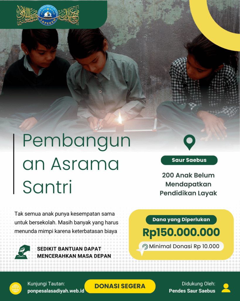 Infa Pembagunan Asrama Santri Putra
